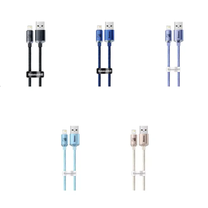Кабель Baseus Crystal Shine Series Fast Charging Lightning 2.4A (1.2m)