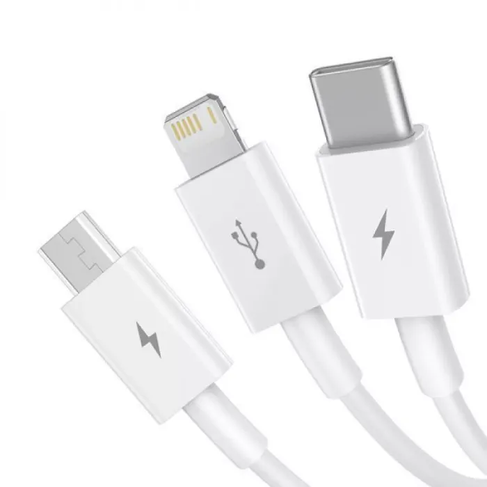 Кабель Baseus Superior Series Fast Charging 3-in-1 (Micro USB+Lightning+Type-C) 3.5A (1.5m)