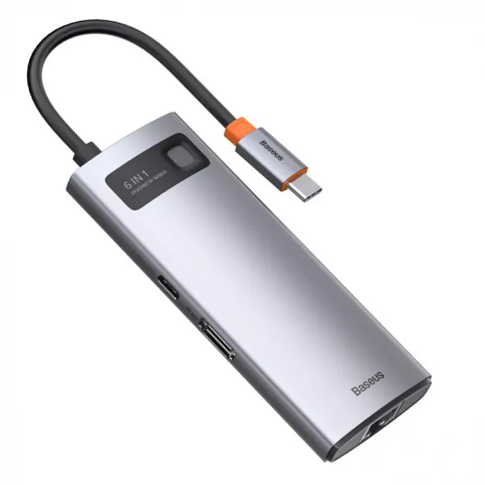 USB-Хаб Baseus Metal Gleam Series 6-in-1 Type-C