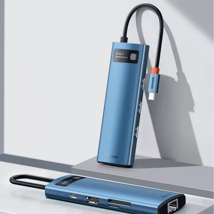 USB-Хаб Baseus Metal Gleam Series 8-in-1 Type-C