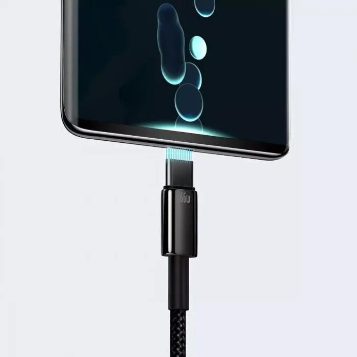 Кабель Baseus Tungsten Gold Fast Charging Type-C 66W (2m)