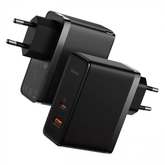 МЗП Baseus GaN5 Pro 100W (Type-C + USB) + Кабель Type-C + Type-C