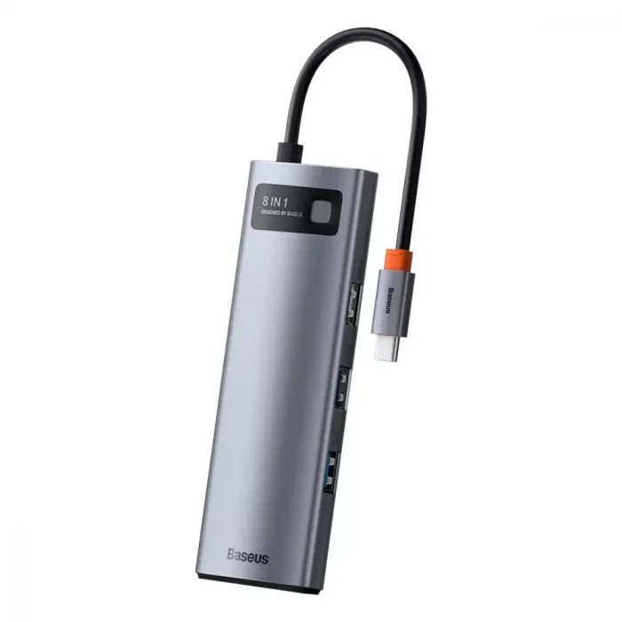 Type-C-Хаб Baseus Metal Gleam Series 8-in-1 Multifunctional