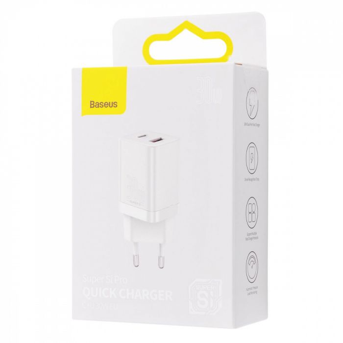 МЗП Baseus Super Si Pro Quick Charger Type-C+USB 30W