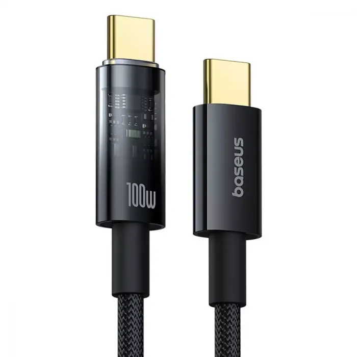 Кабель Baseus Explorer Series Auto Power-Off Type-C to Type-C 100W (2m)