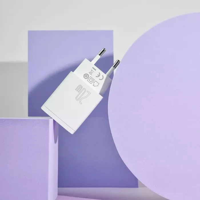 МЗП Baseus Compact Quick Charger 20W QC+ PD (1Type-C + 1USB)