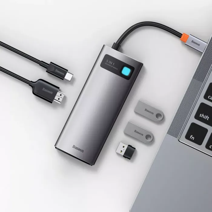 USB-Хаб Baseus Metal Gleam Series 5-in-1 Type-C