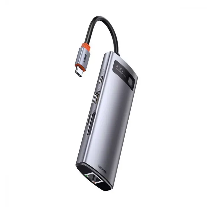 USB-Хаб Baseus Metal Gleam Series 8-in-1 Type-C