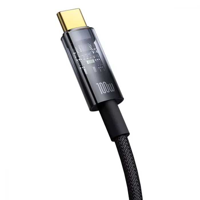 Кабель Baseus Explorer Series Auto Power-Off Type-C to Type-C 100W (1m)