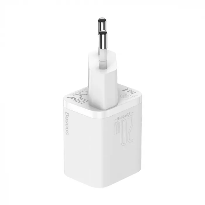 МЗП Baseus Super Silicone Quick Charger 20W (Type-C) + With Cable Type-C to Lightning