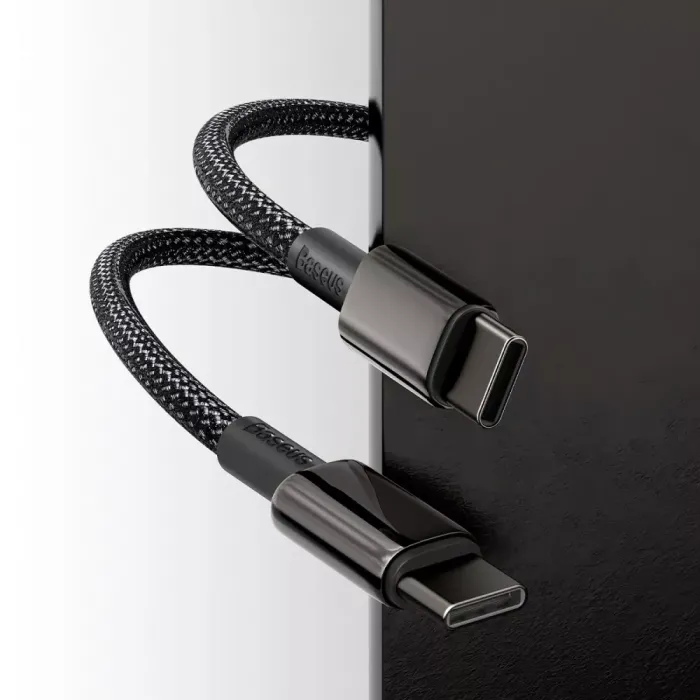 Кабель Baseus Tungsten Gold Fast Charging Type-C to Type-C 100W (1m)