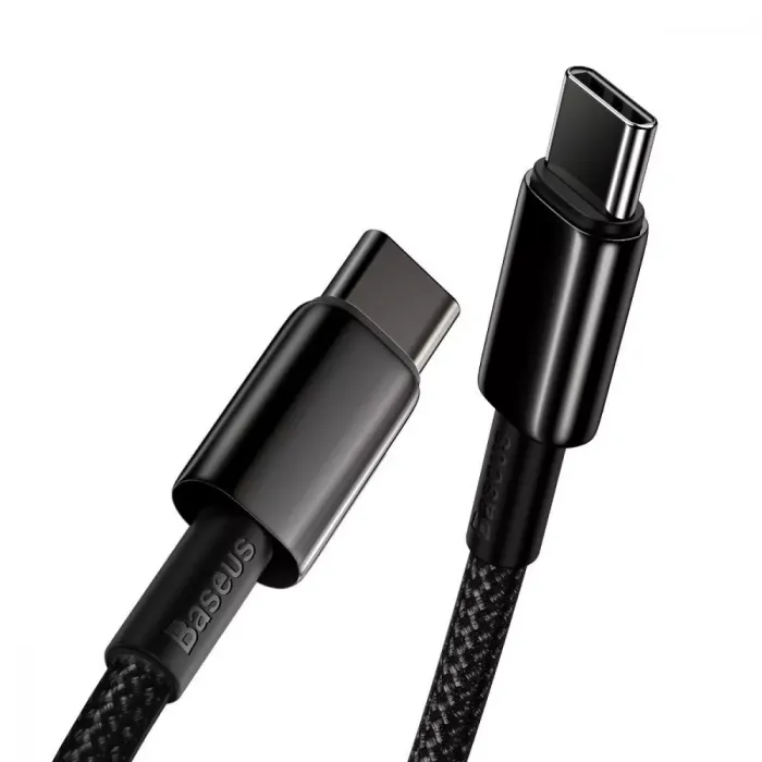 Кабель Baseus Tungsten Gold Fast Charging Type-C to Type-C 100W (1m)