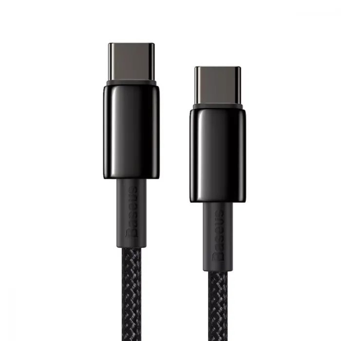 Кабель Baseus Tungsten Gold Fast Charging Type-C to Type-C 100W (1m)
