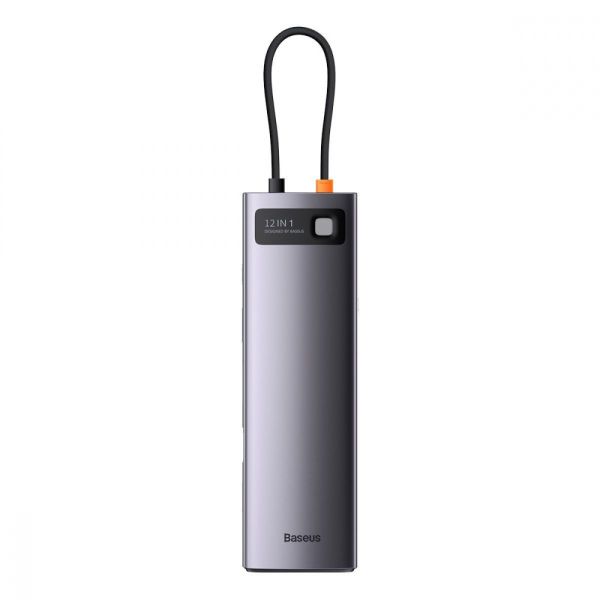 USB-Хаб Baseus Metal Gleam Series 12-in-1 (Type-C to HDMI+USB3.1*2+USB3.0*2+Type-C 3.1+PD+RJ45+SD/TF