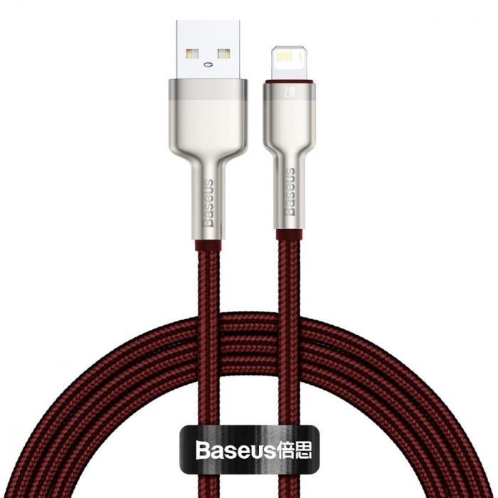 Кабель Baseus Cafule Metal Lightning 2.4A (1m)