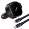 АЗП Baseus Enjoyment Retractable 2-in-1 Type-C + Type-C 33W