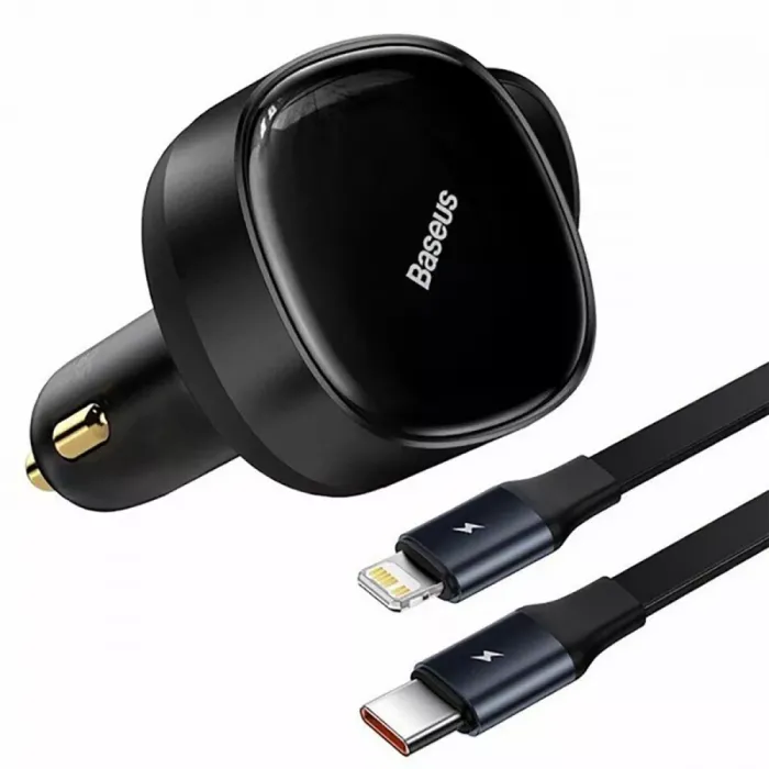 АЗП Baseus Enjoyment Retractable 2-in-1 Type-C + Type-C 33W