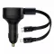 АЗП Baseus Enjoyment Retractable 2-in-1 Type-C + Type-C 33W