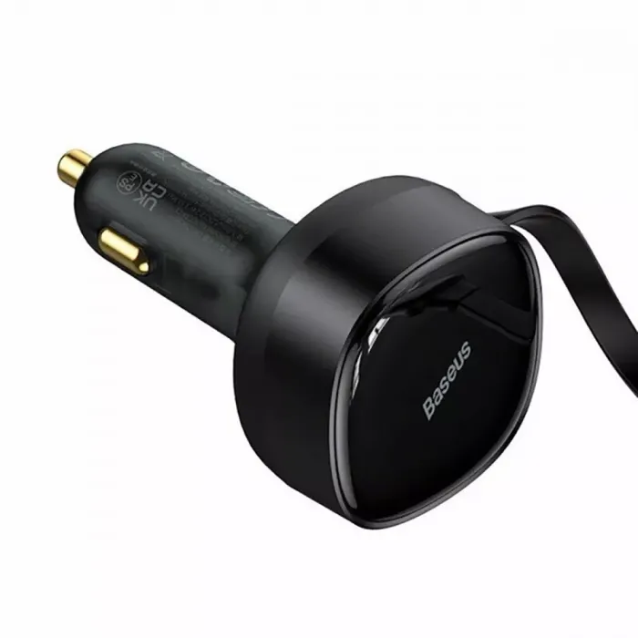 АЗП Baseus Enjoyment Retractable 2-in-1 Type-C + Type-C 33W