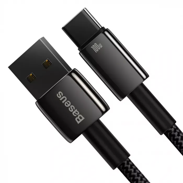 Кабель Baseus Tungsten Gold Fast Charging Data Type-C 100W (1m)