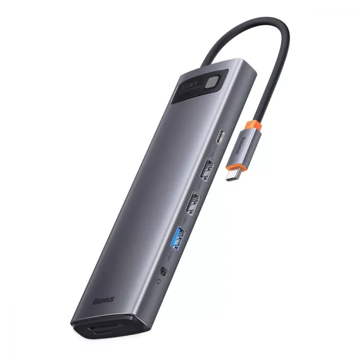 USB-Хаб Baseus Metal Gleam Series 12-in-1 (Type-C to HDMI+USB3.1*2+USB3.0*2+Type-C 3.1+PD+RJ45+SD/TF